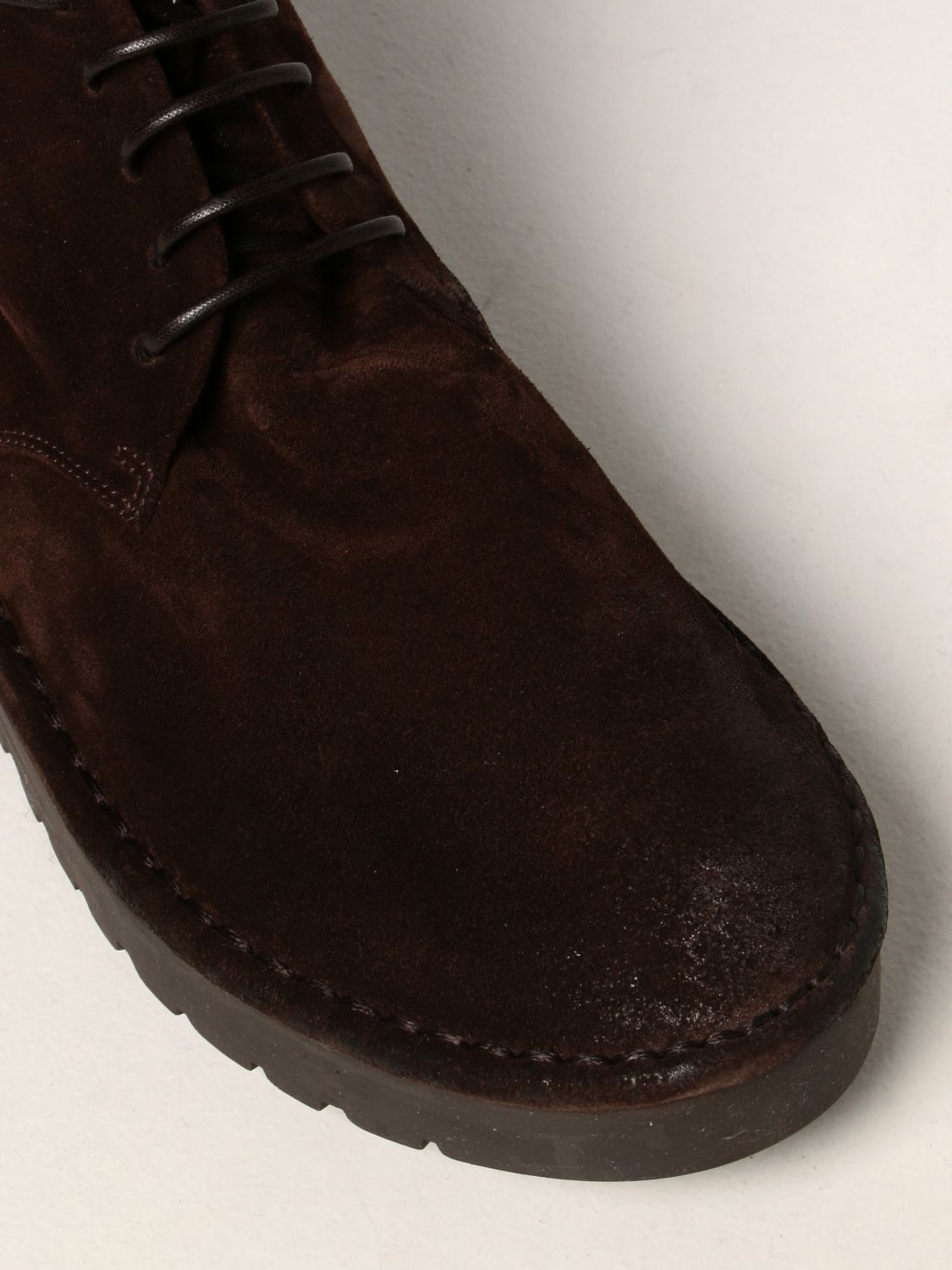 Marsèll Outlet: high Sancrispa shoe in suede - Dark | Marsèll boots ...