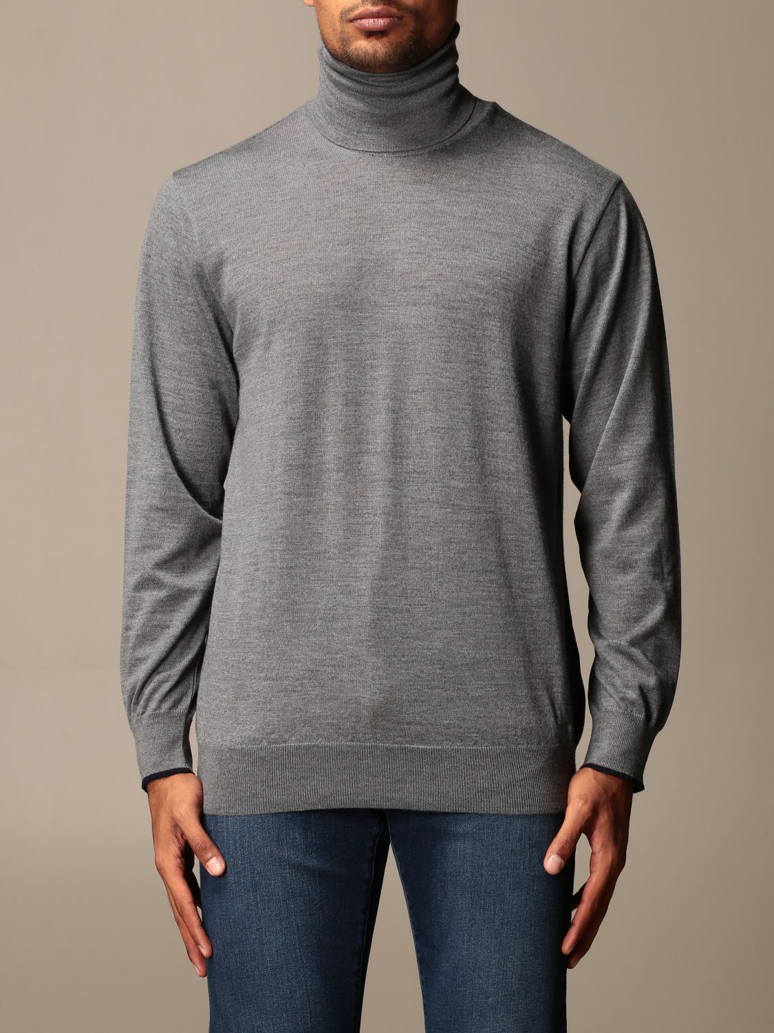 PAUL & SHARK: wool turtleneck - Grey | Paul & Shark sweater A18P1509 ...