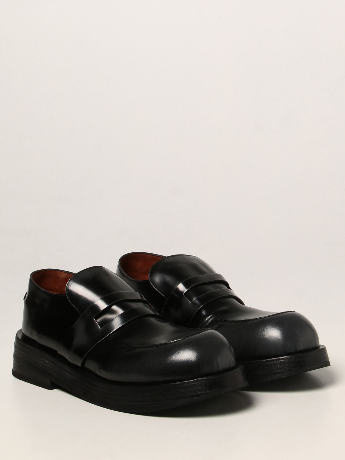 MARSÈLL: Musona moccasin in brushed leather - Black | Marsèll loafers ...