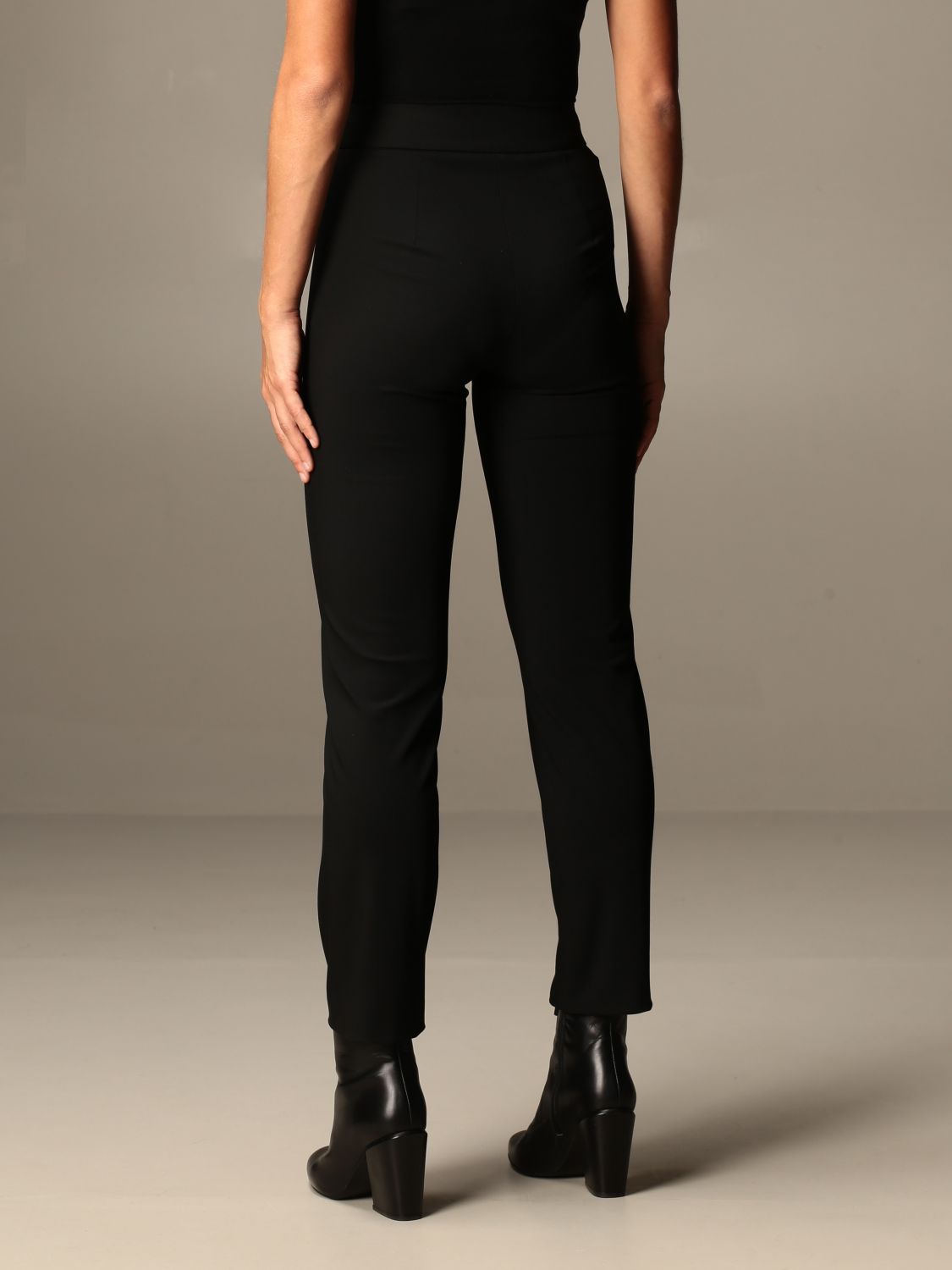 Patrizia Pepe Outlet: Pantalone a vita alta - Nero | Pantalone Patrizia Pepe  2P1263 AQ7S6 GIGLIO.COM