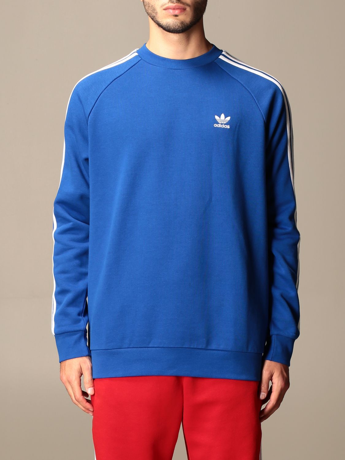 ADIDAS ORIGINALS: crewneck sweatshirt with - Blue | Adidas sweatshirt GD9947 at