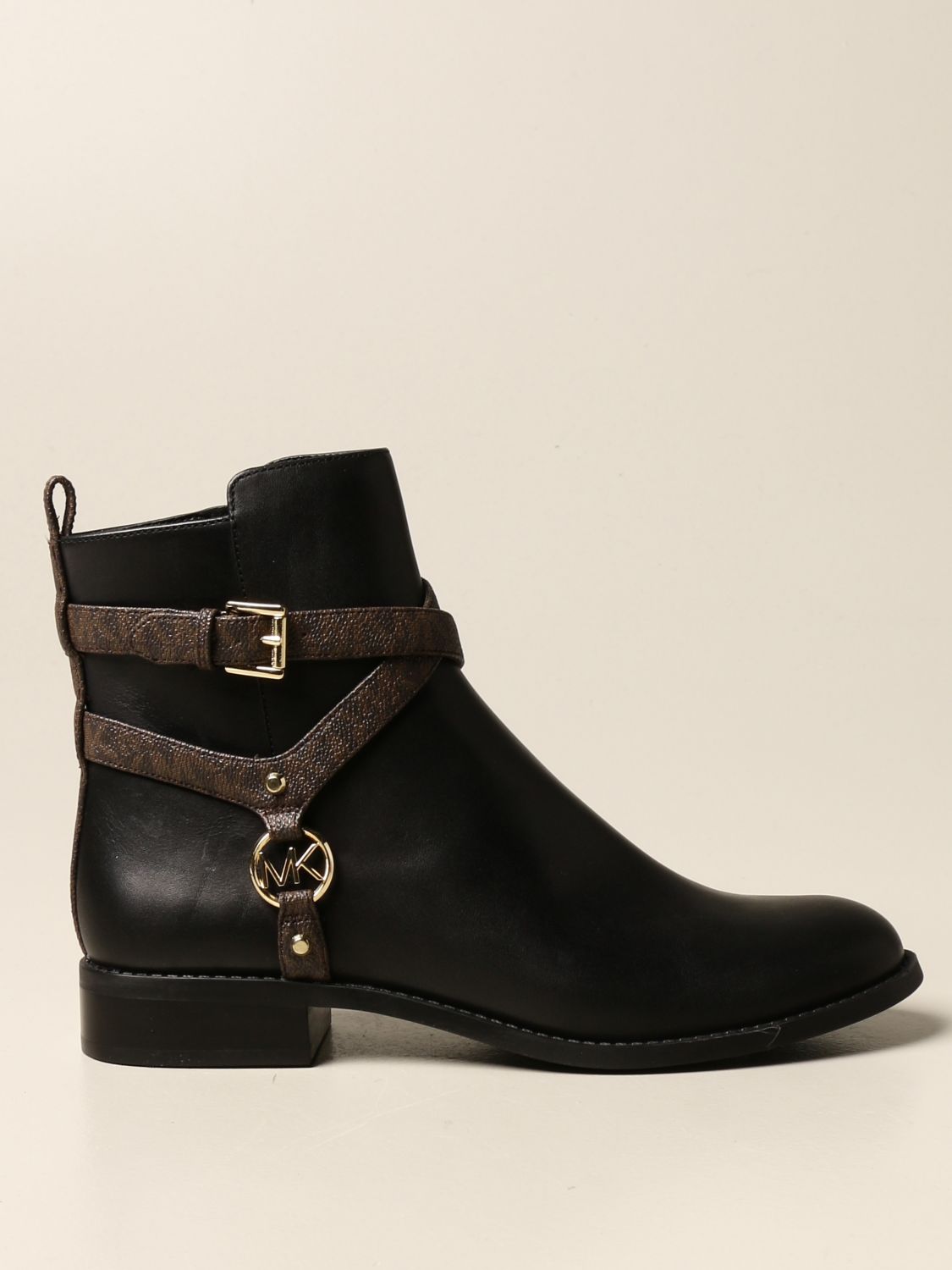 michael kors leather ankle boots