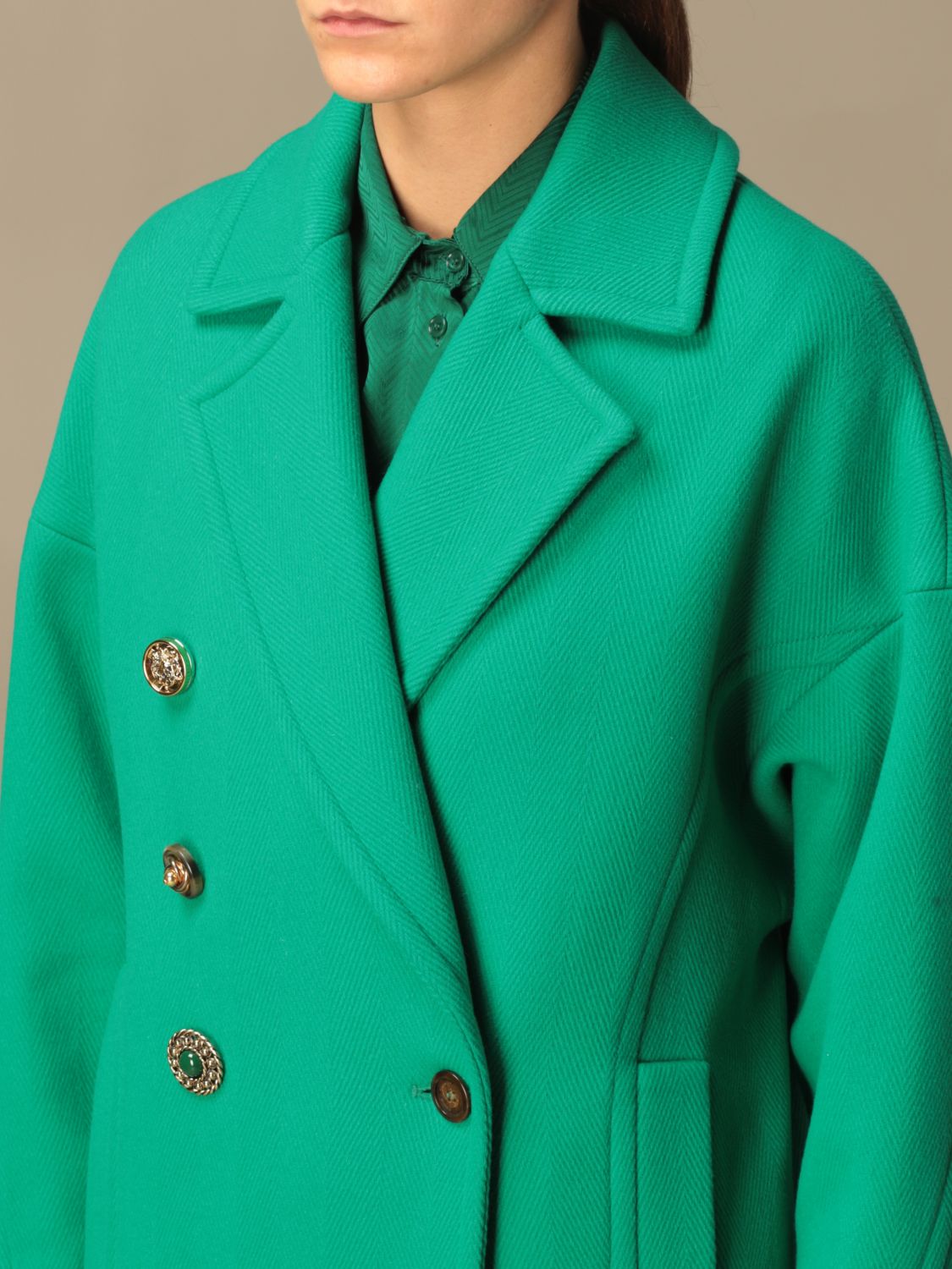 Damen Bekleidung Mäntel Kurzmäntel Pinko Andere materialien mantel in Grün 