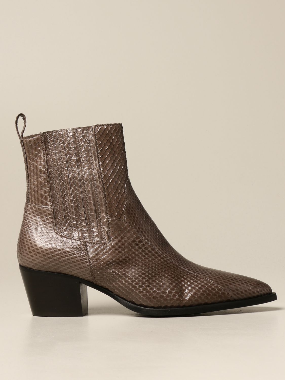 womens grey heeled boots