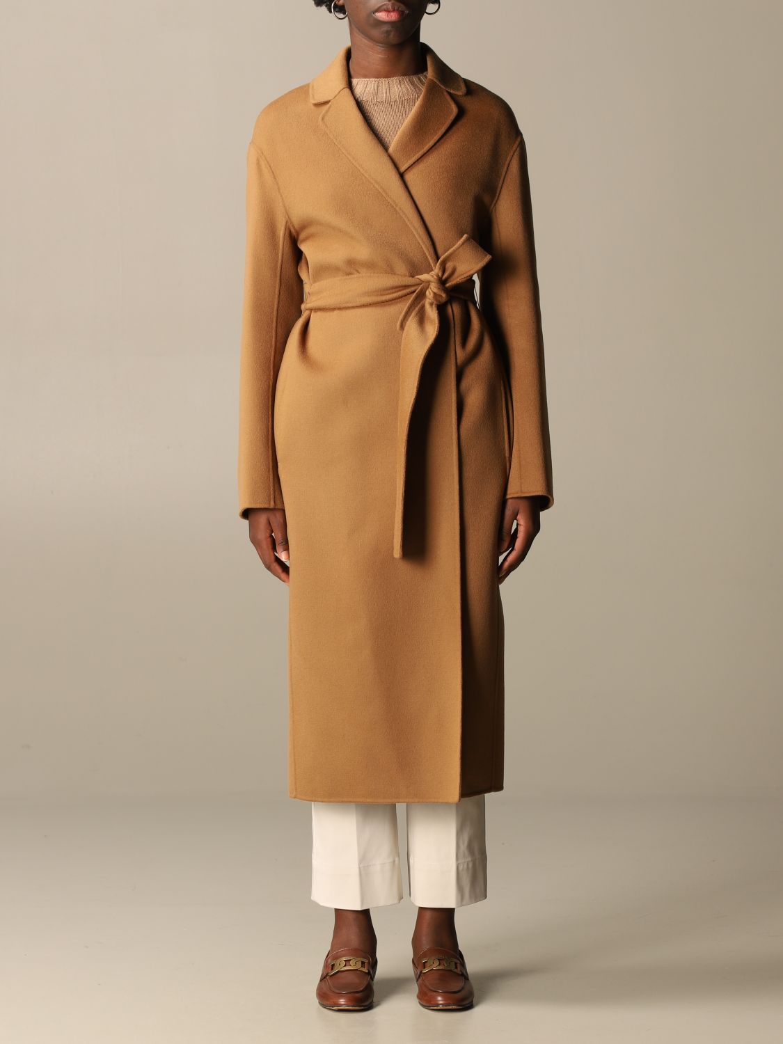 S Max Mara wrap coat | Coat S Max Mara Women Camel | Coat S Max Mara