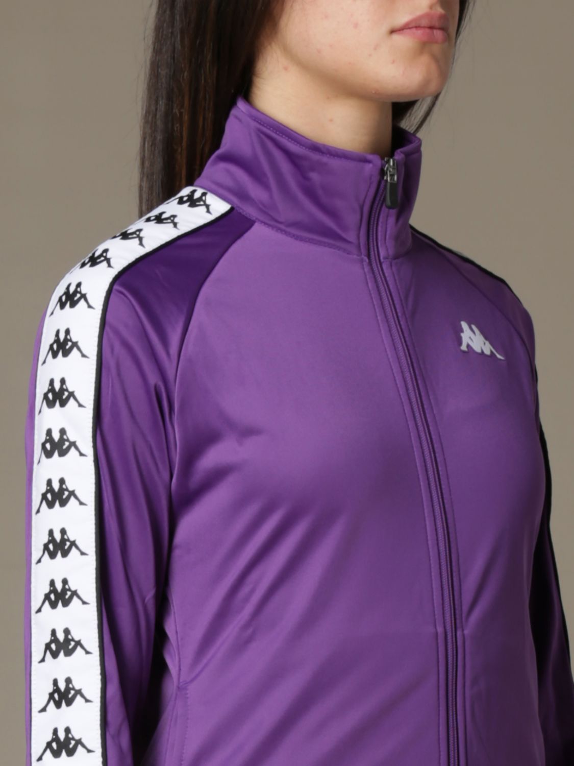 KAPPA: sweatshirt with zip and logoed bands - | Kappa sweatshirt 301PSC0 on GIGLIO.COM
