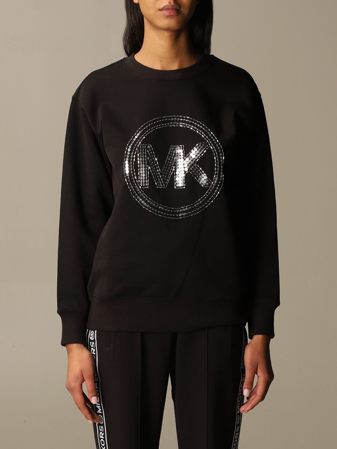 Joseph Banks Cabecear esposas Michael Kors Outlet: Michael crewneck sweatshirt with logo - Black | Michael  Kors sweatshirt MF05MR8BDD online on GIGLIO.COM