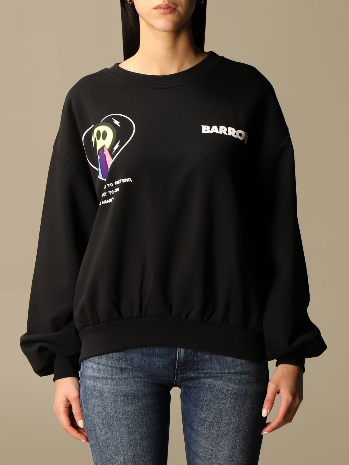 Barrow Outlet: Camisa mujer - Negro | Sudadera Barrow 028026 GIGLIO.COM
