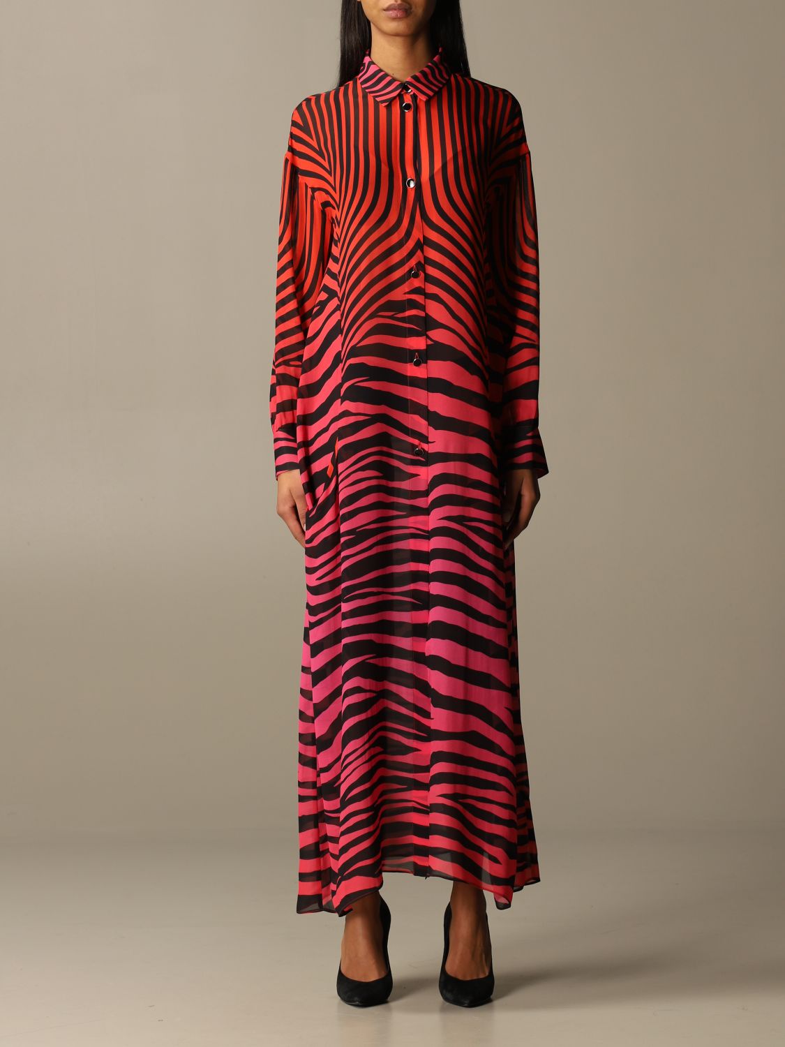 Verzamelen vervangen diefstal Just Cavalli Outlet: animal print long dress - Violet | Just Cavalli dress  S02DL0270 N39554 online on GIGLIO.COM