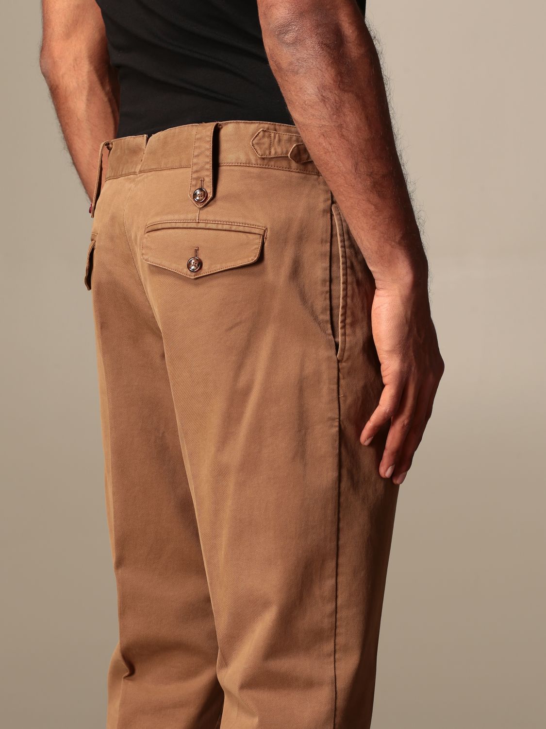 Pt Torino Outlet: Pt trousers with belt loops and buttons - Beige