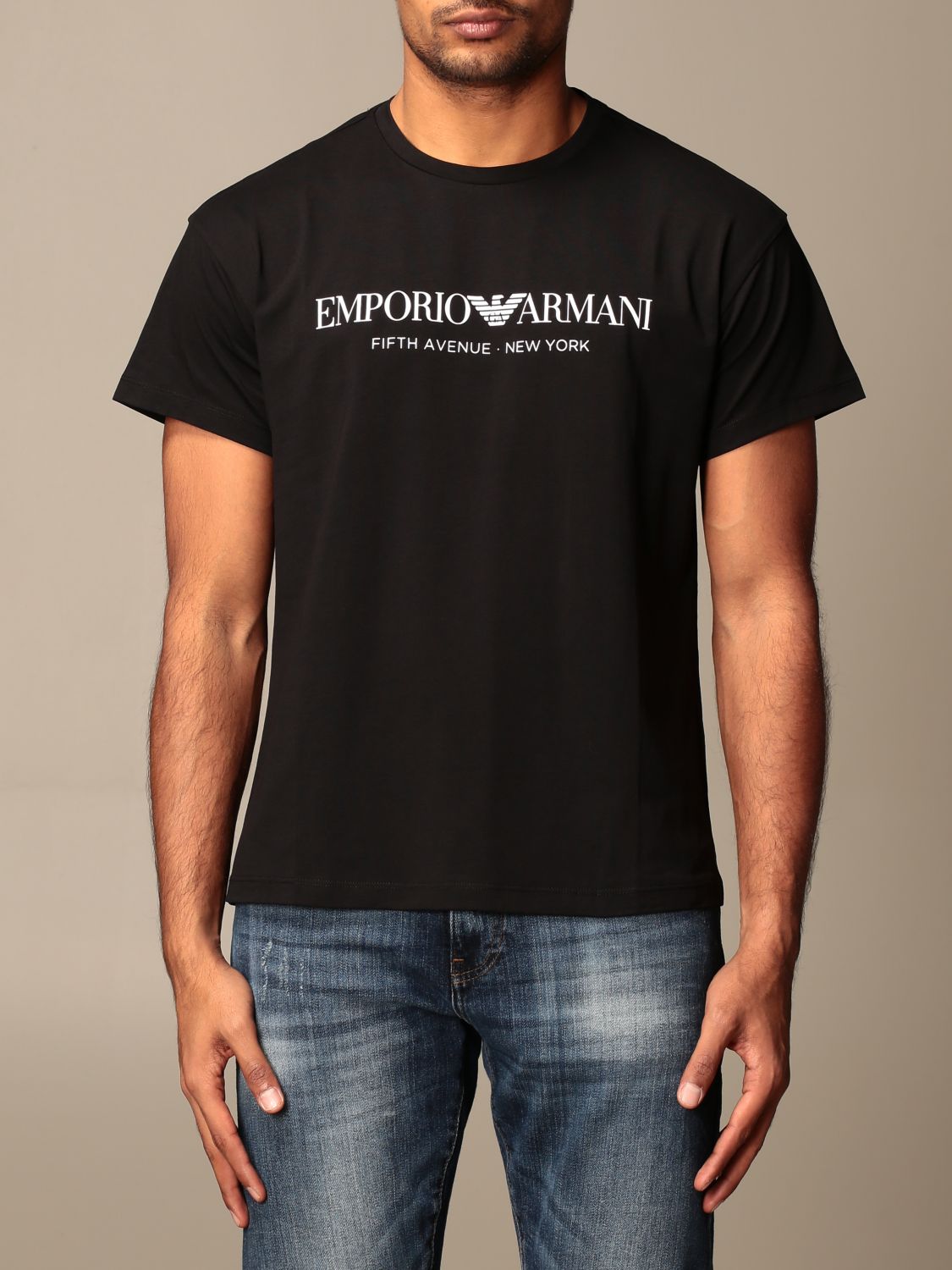 Emporio Armani Outlet: t-shirt for men - Black | Emporio Armani t-shirt  3Z2T7Q 2JO4Z online on 