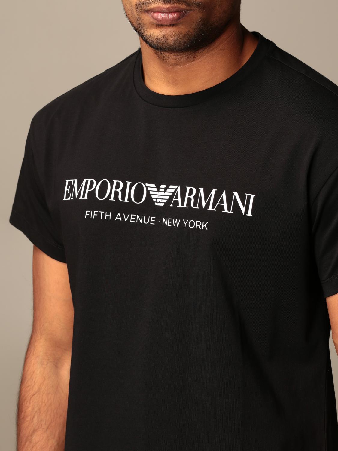 emporio armani black t shirt mens