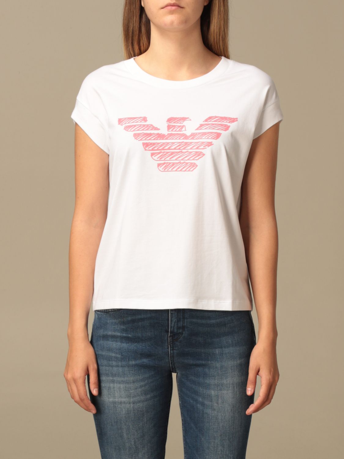 Neuropati visdom Hammer Emporio Armani Outlet: Damen T-Shirt - Weiß | Emporio Armani T-Shirt 3Z2T80  2JQAZ online auf GIGLIO.COM