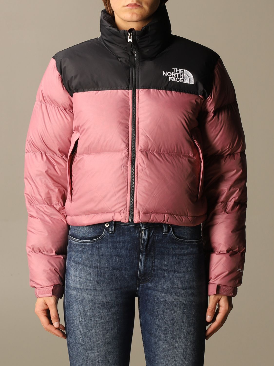 The North Face Cropped Down Jacket In Nylon Jacket The North Face Women Pink Jacket The North Face Nf0a3xe2 Giglio En