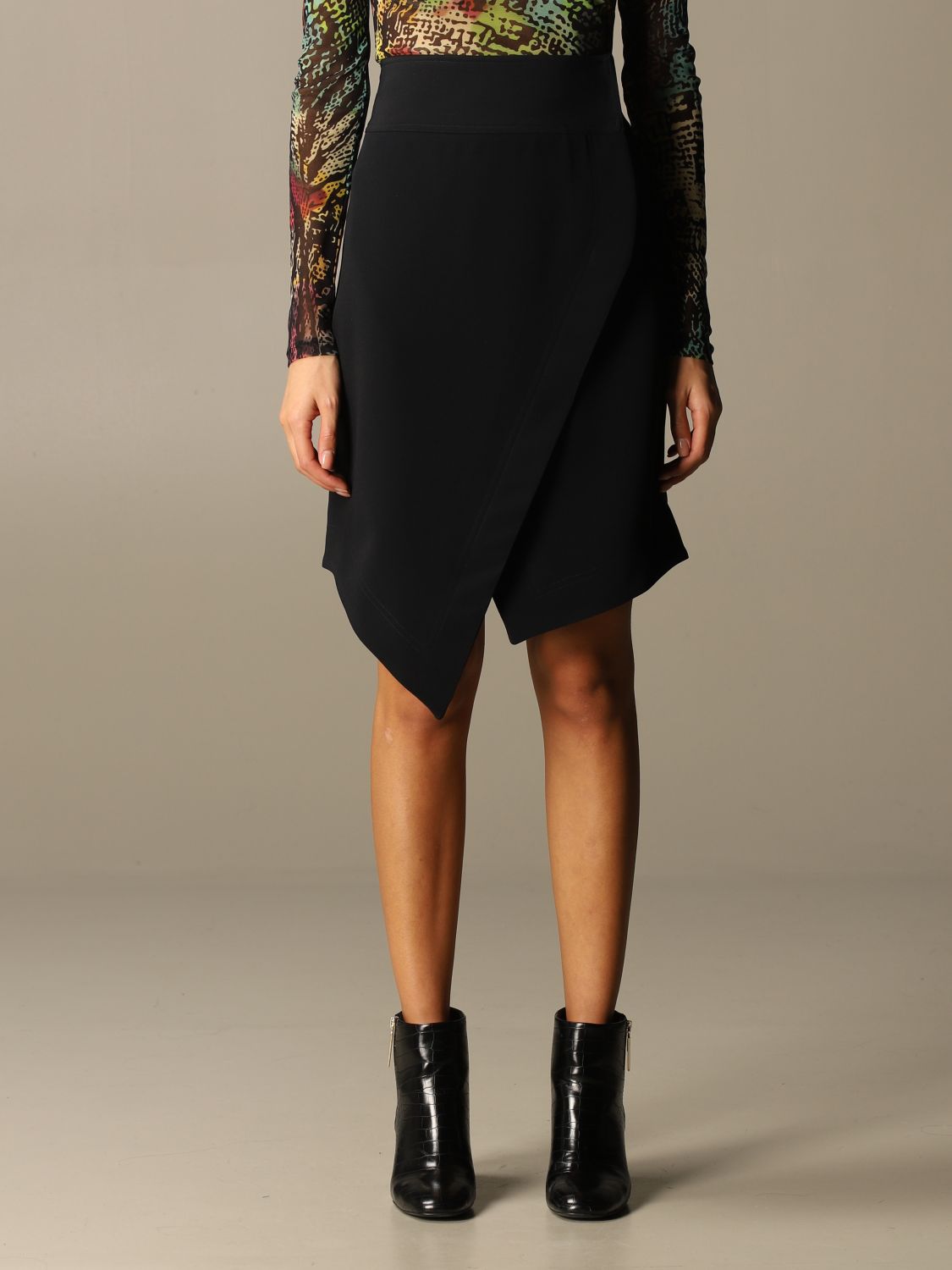 Skirt Just Cavalli: Just Cavalli short asymmetrical skirt black 1