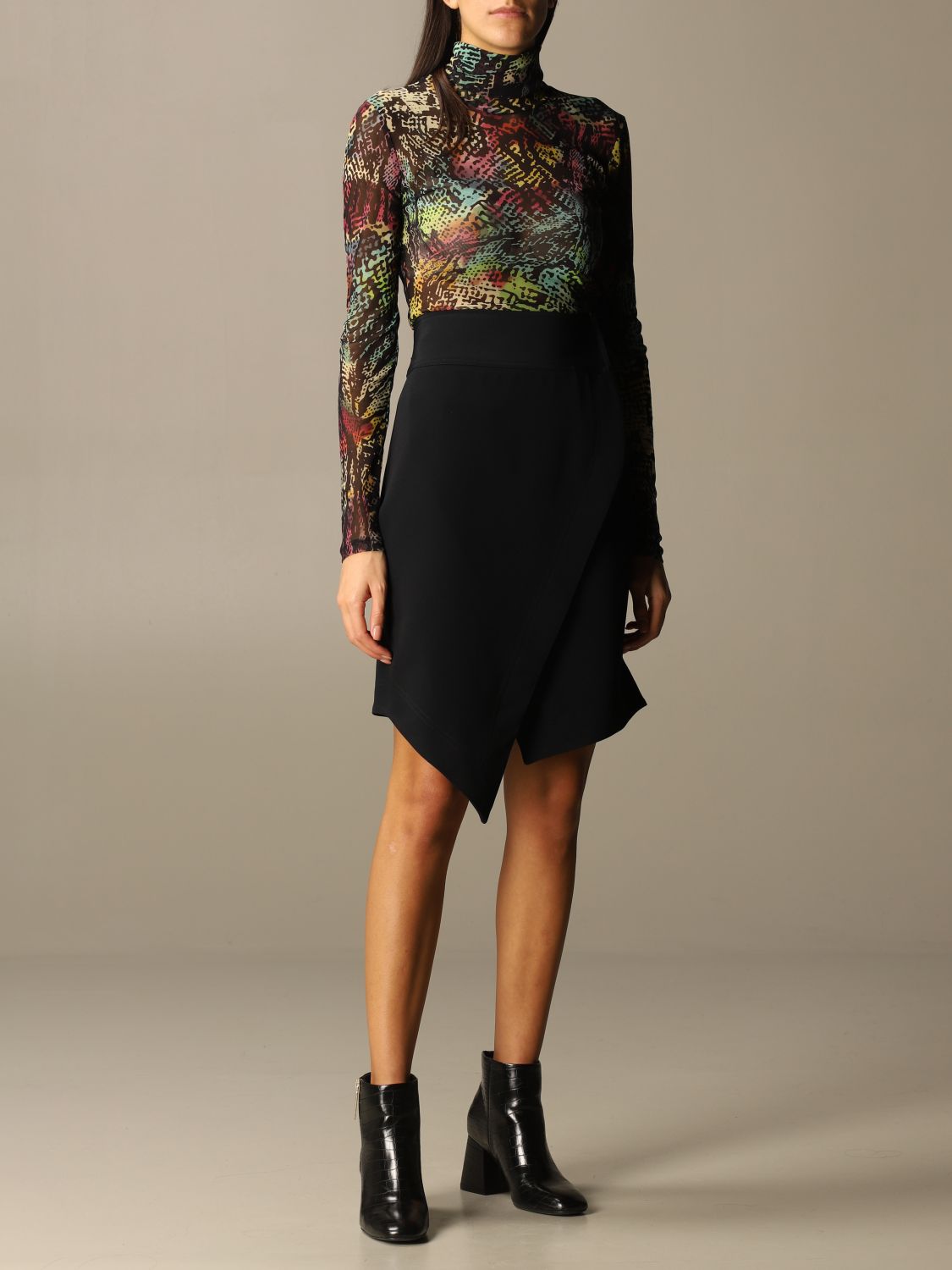 Skirt Just Cavalli: Just Cavalli short asymmetrical skirt black 2