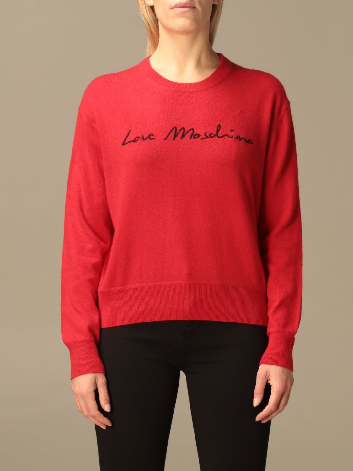 love moschino red jumper