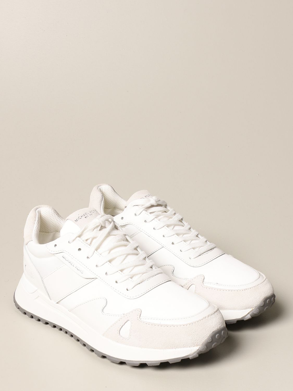 Buy Michael Kors Men White THEO Colourblock Sport Trainers for Men Online   The Collective