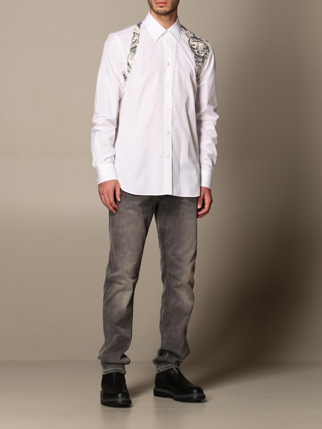 alexander mcqueen buckle shirt