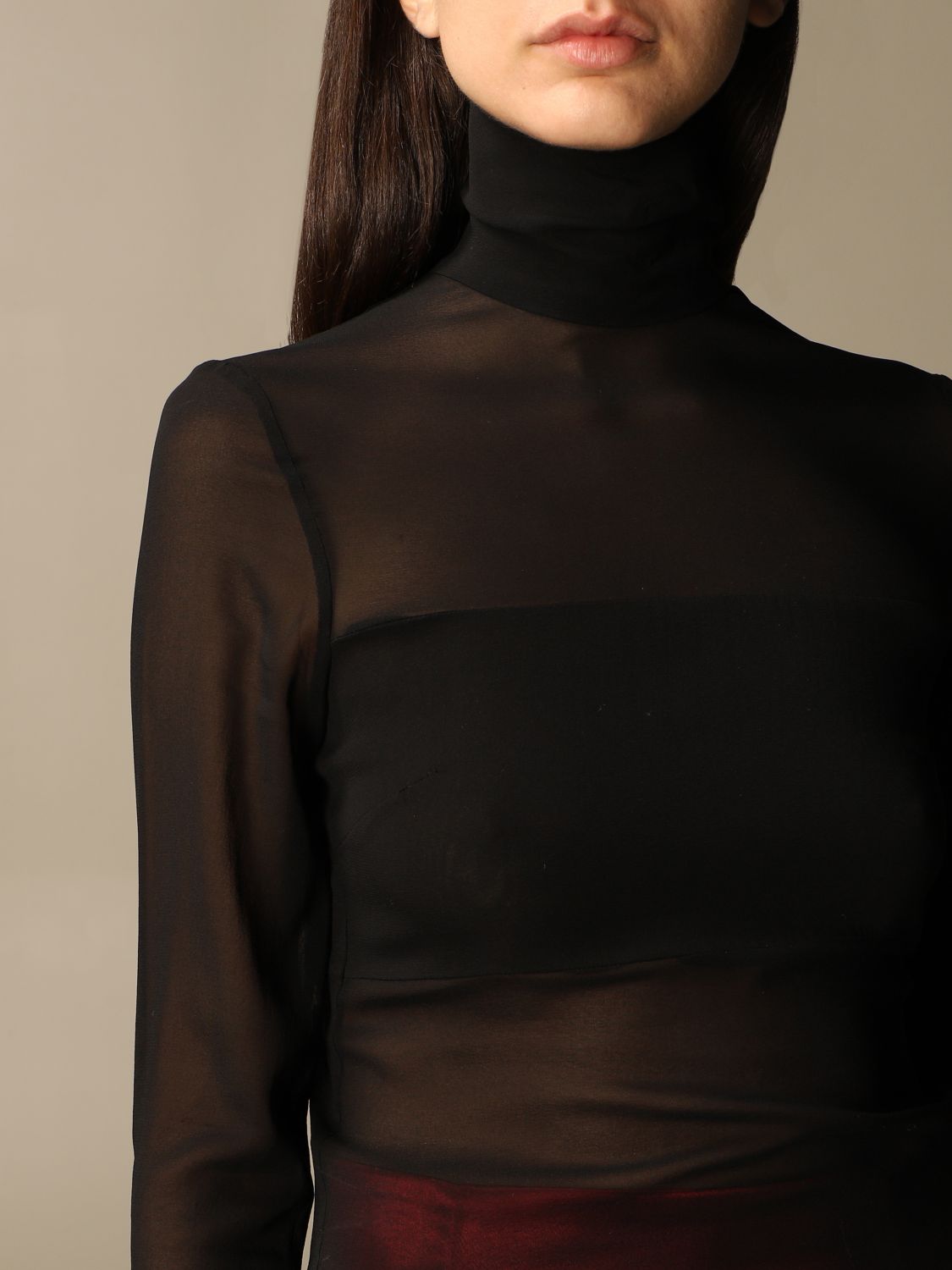 semi sheer turtleneck