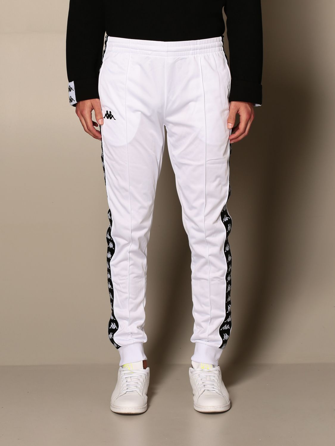 Mediaan Pa compileren KAPPA: jogging trousers with logoed bands - Black | Kappa pants 303KUC0  online on GIGLIO.COM