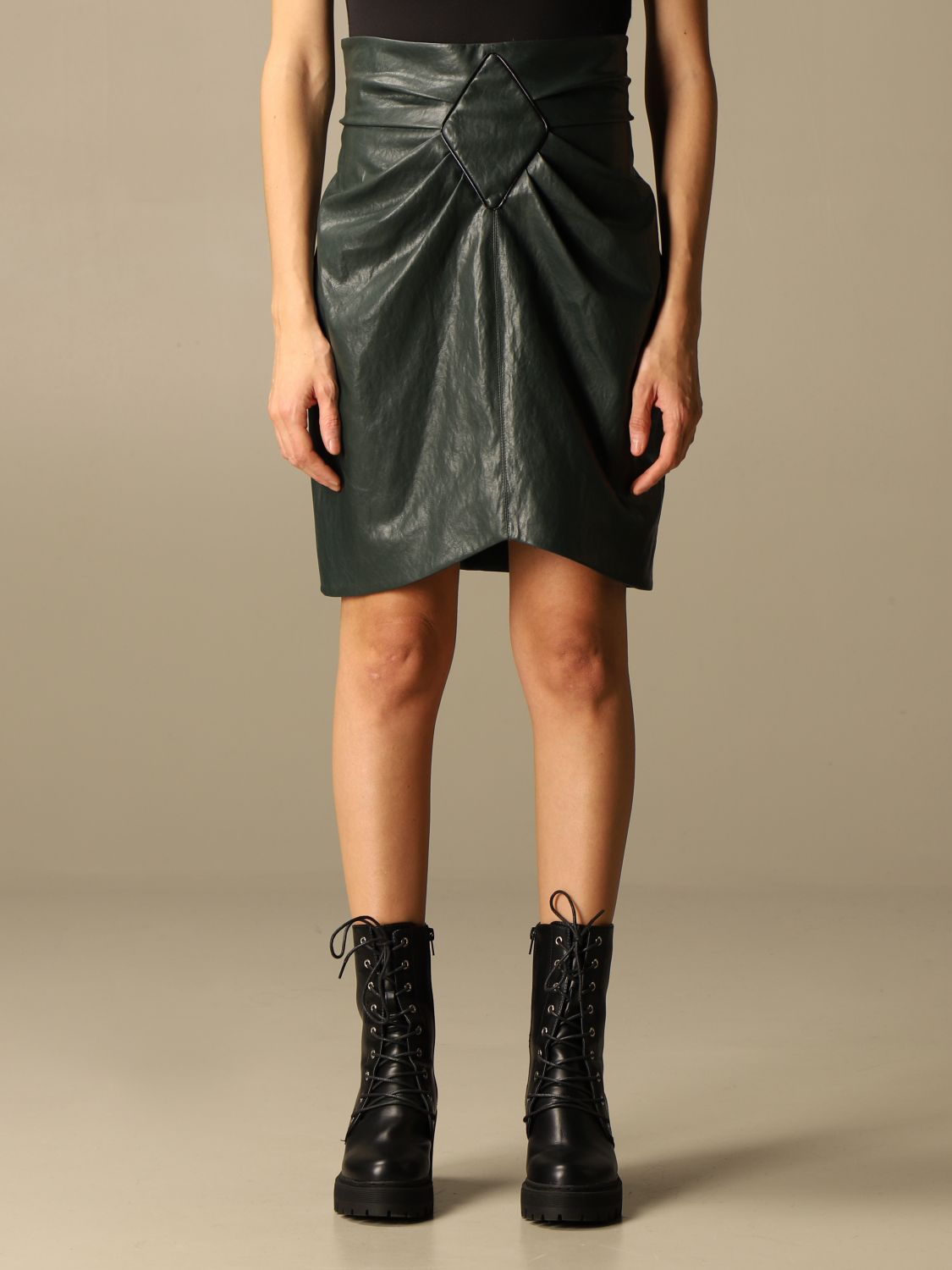 Gonna corta in pelle sintetica Giglio.com Donna Abbigliamento Gonne Gonne di pelle 