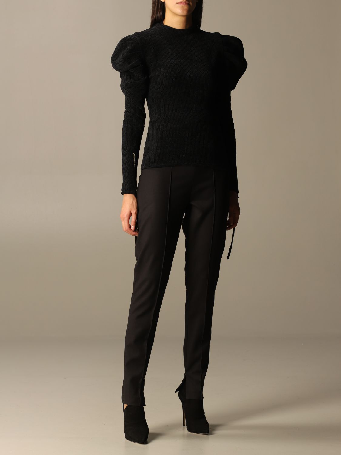 NINE MINUTES: Maglia con spalline a palloncino - Nero | Maglia Nine Minutes  THE VELVET TOP GIGLIO.COM