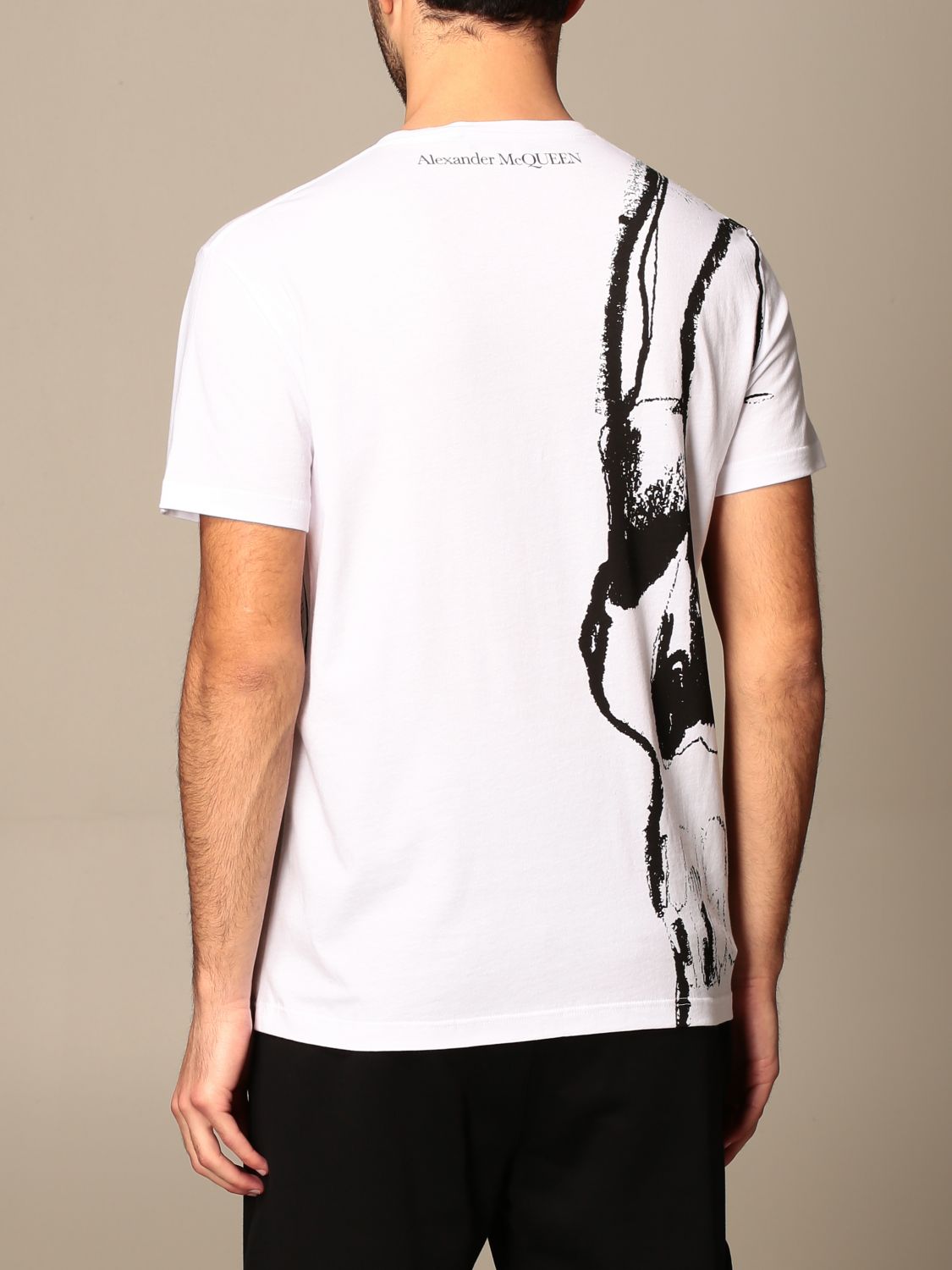 ALEXANDER MCQUEEN: cotton T-shirt with skull | T-Shirt Alexander ...