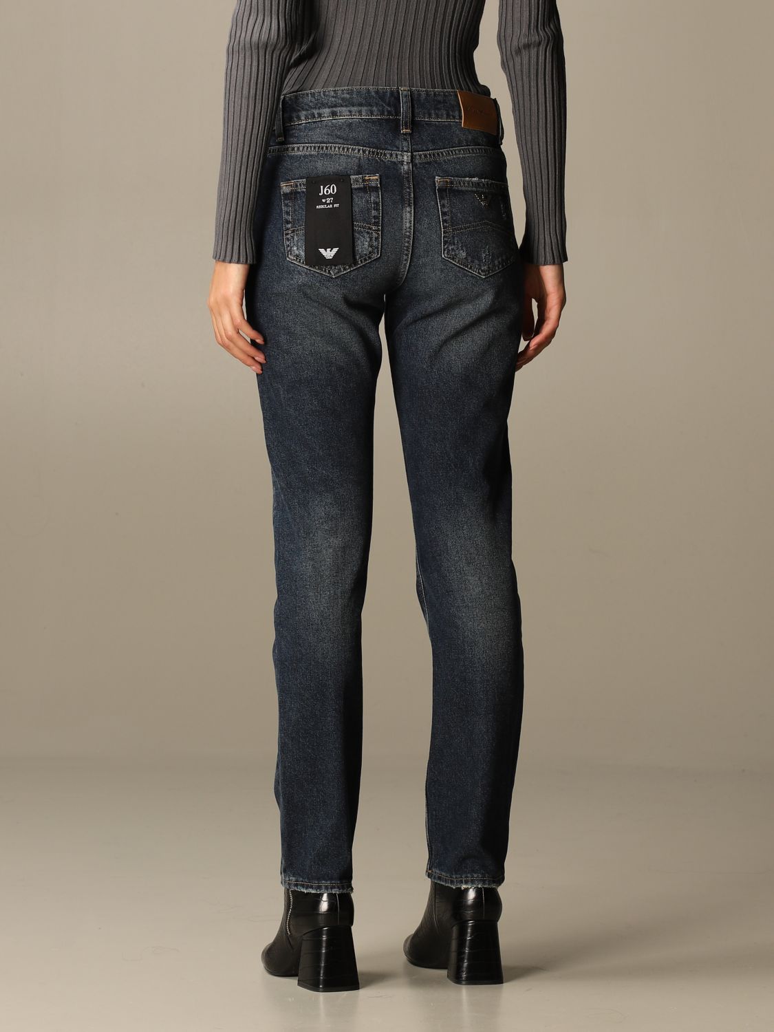 EMPORIO ARMANI: jeans in used denim 