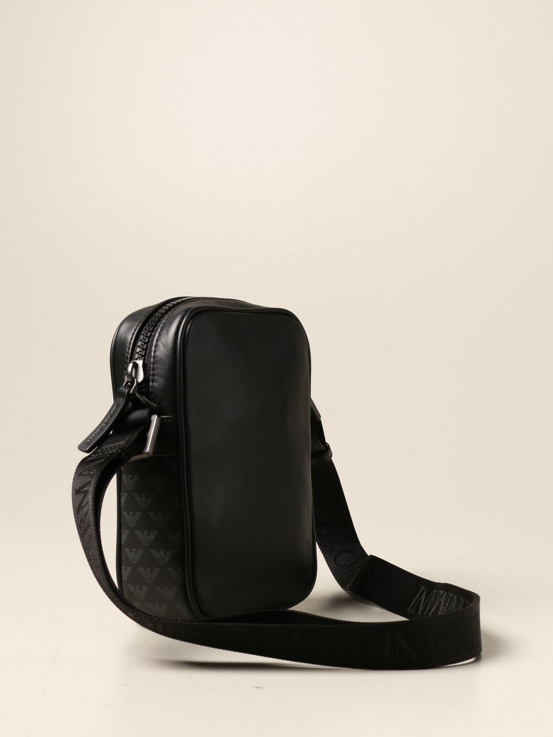 Emporio Armani Women's Leather Shoulder Bag - Black - Shoulder Bags