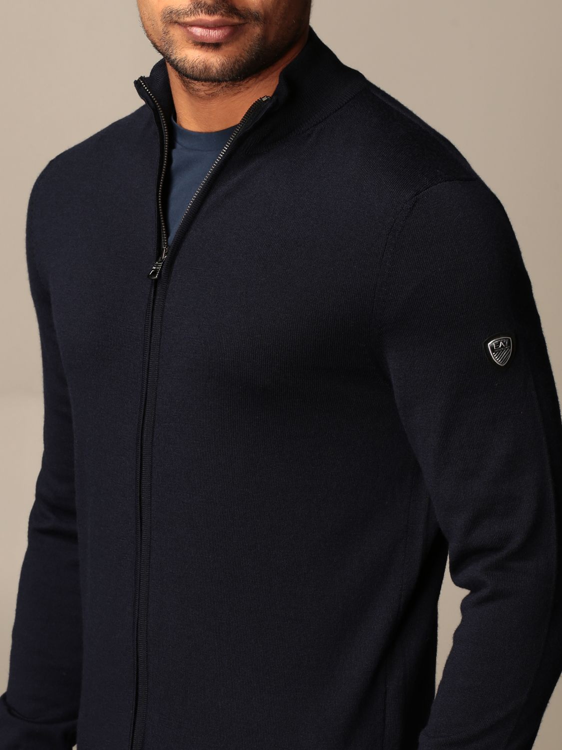 Ea7 Outlet: cardigan for men - Blue 
