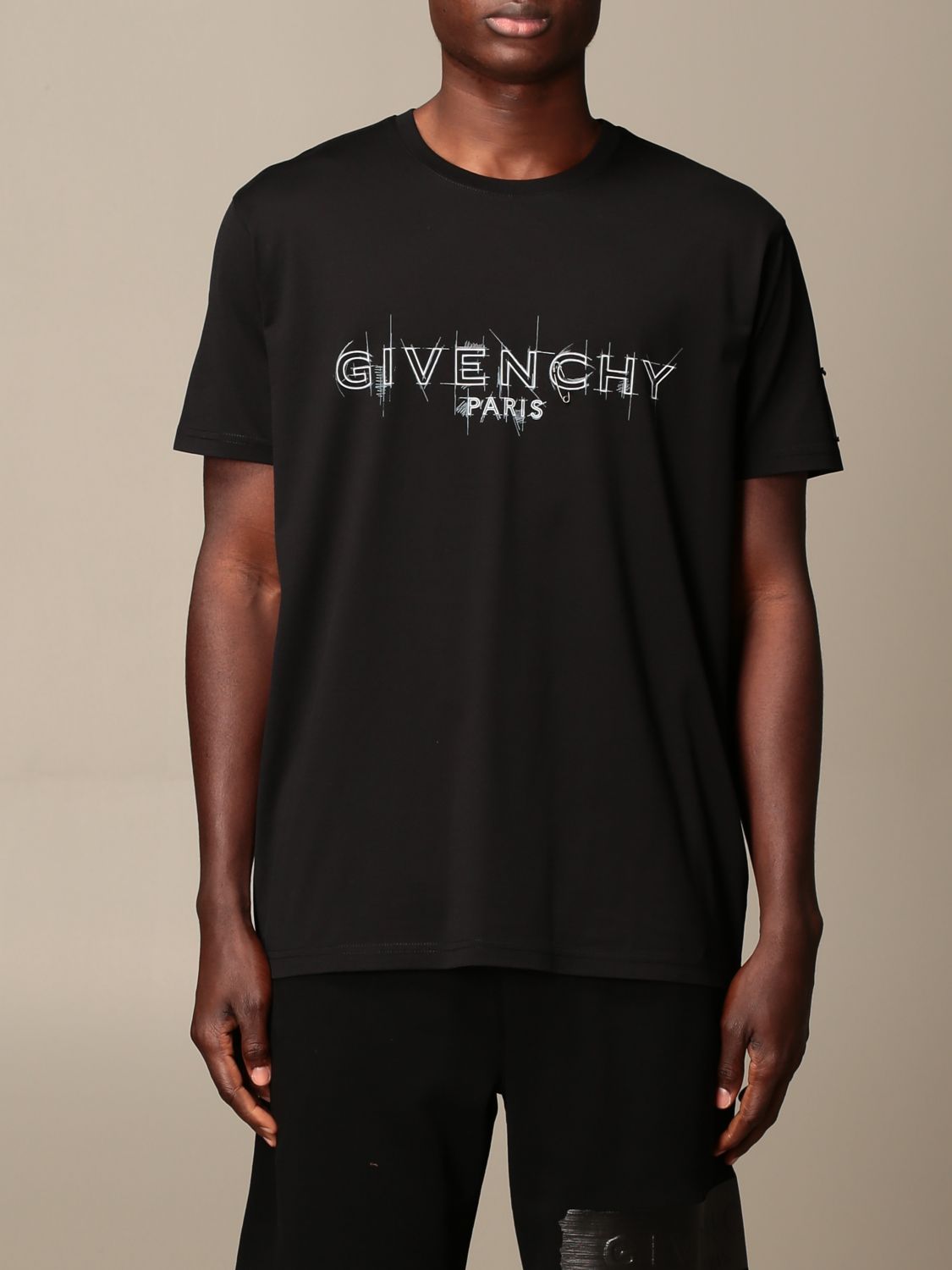 GIVENCHY Outlet: T-shirt with logo - Black | GIVENCHY t-shirt ...