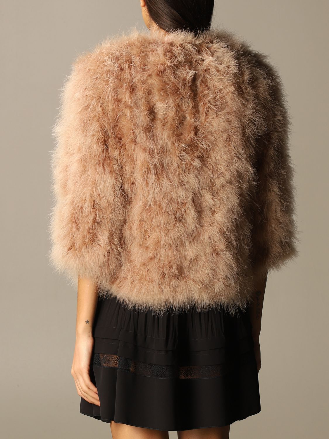 Damen Bekleidung Jacken Felljacken Yves Salomon Jacke aus Faux Fur in Braun 
