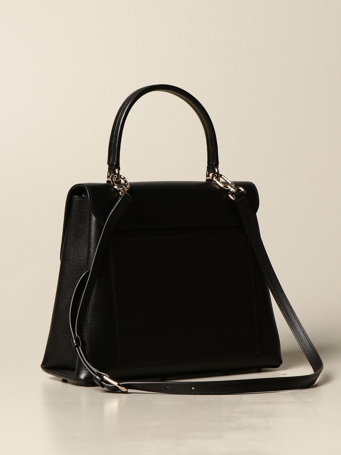 FURLA 1927 bag in grained leather Shoulder Bag Furla Women Black