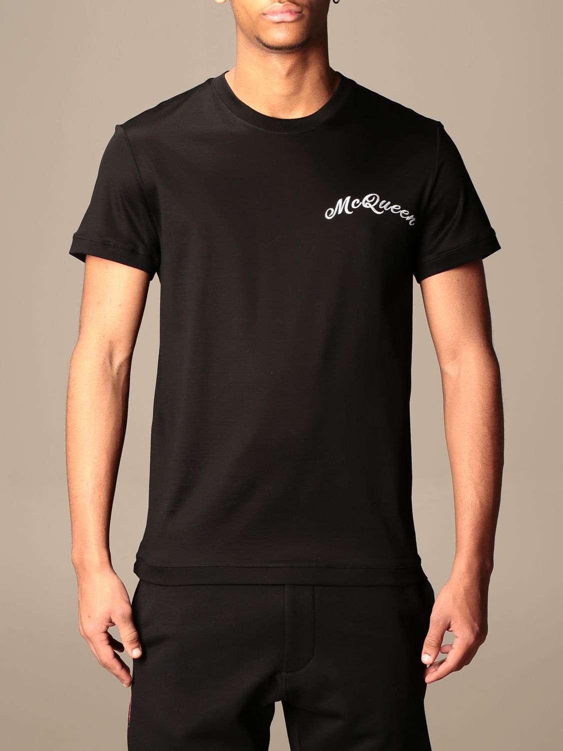 アレキサンダー・マックイーン(ALEXANDER MCQUEEN): Tシャツ メンズ - ブラック | Tシャツ アレキサンダー・マックイーン 624180 QQX01 GIGLIO.COM