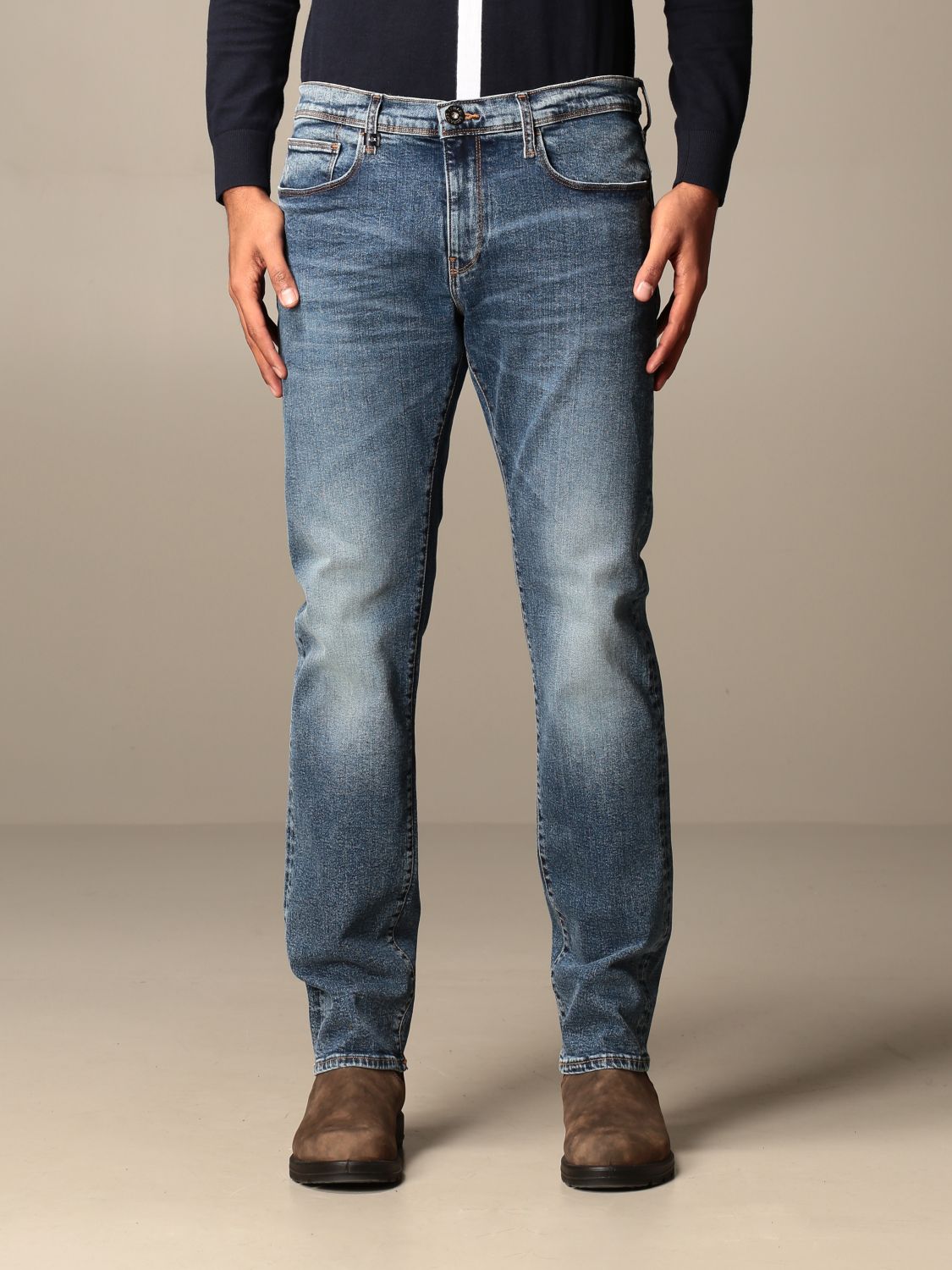 ARMANI EXCHANGE: jeans in used denim - Indigo | Jeans Armani Exchange