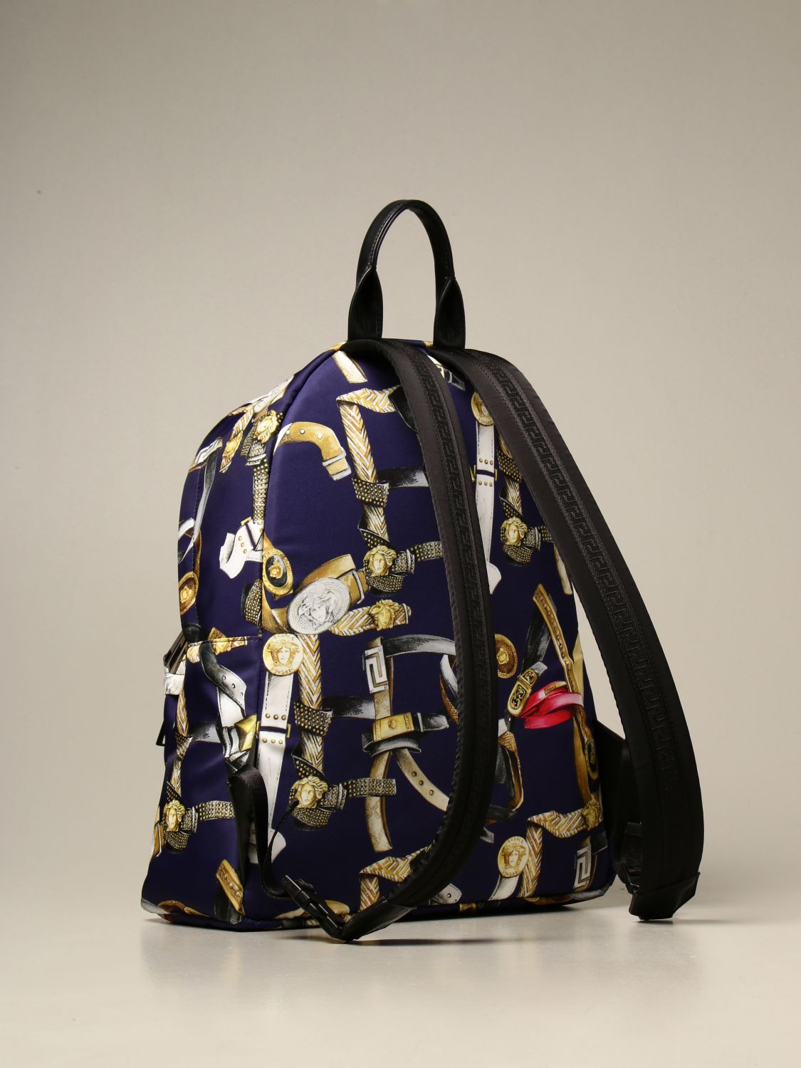 Versace Outlet: Backpack men | Backpack Versace Men Blue | Backpack ...