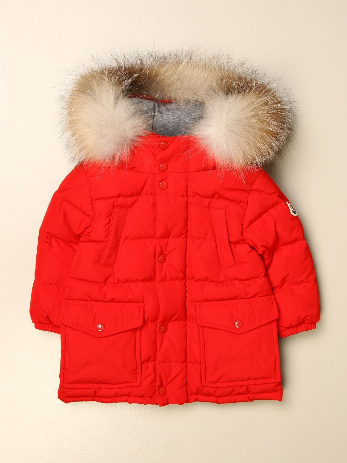 kids red moncler coat