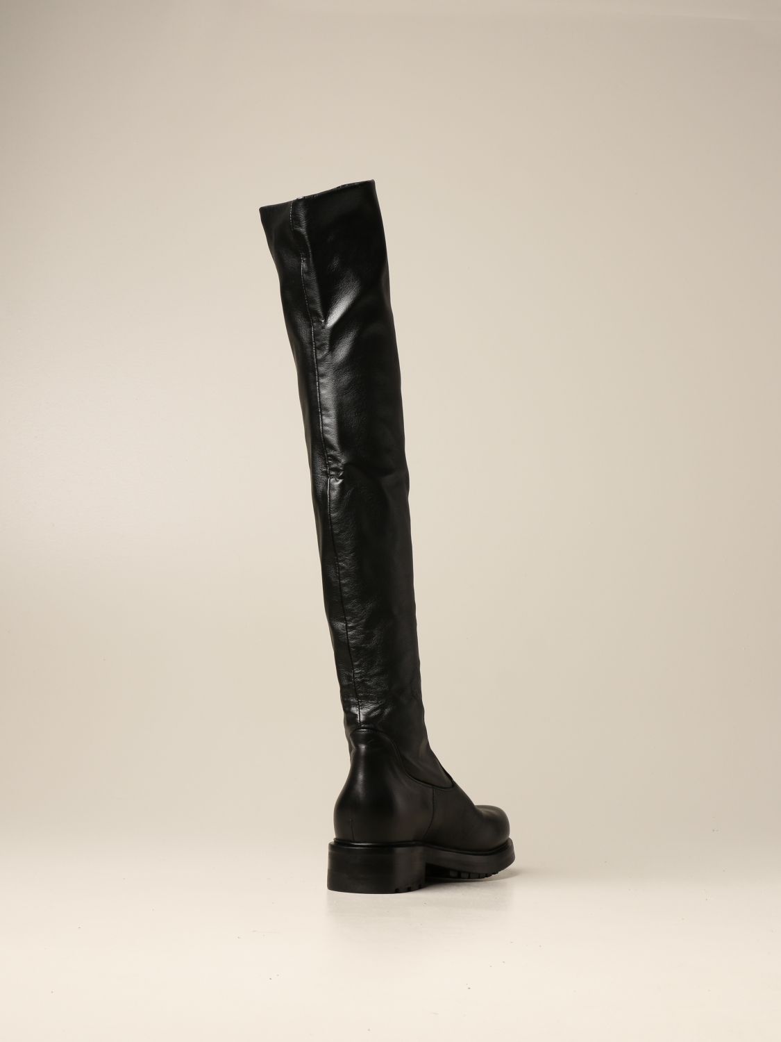 Womens Shoes Boots Over-the-knee boots Elena Iachi Leather Knee Boots in Black 