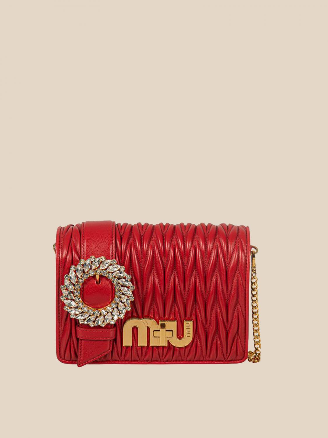 MIU MIU Damen Umhängetasche Rot Miu Miu Umhängetasche 5BF068 N88 online auf