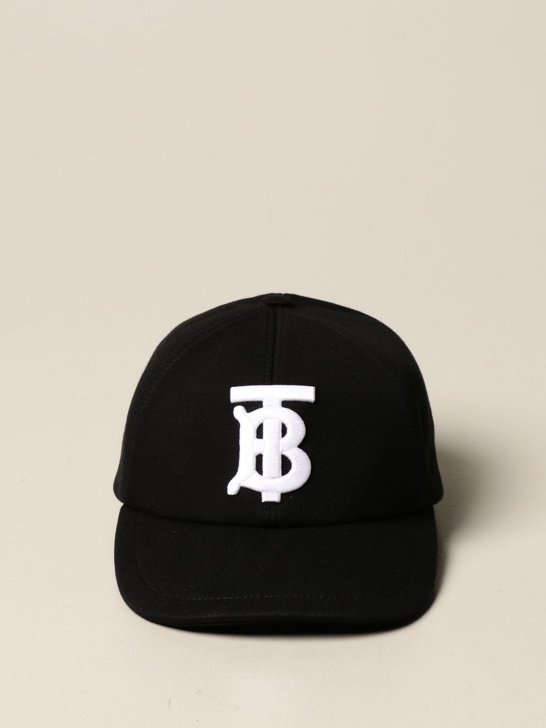 BURBERRY: cotton baseball cap with TB monogram | Hat Burberry Men Black