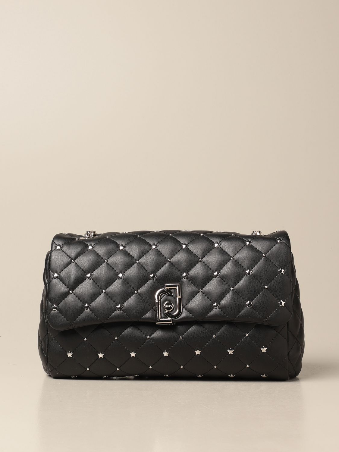 LIU JO: bag in quilted synthetic leather - Black | Liu Jo crossbody ...