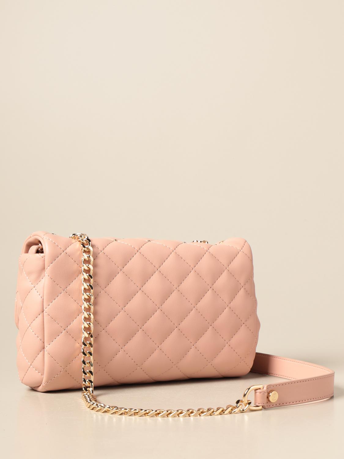 LIU JO bag in synthetic leather quilted with stars Blush Pink
