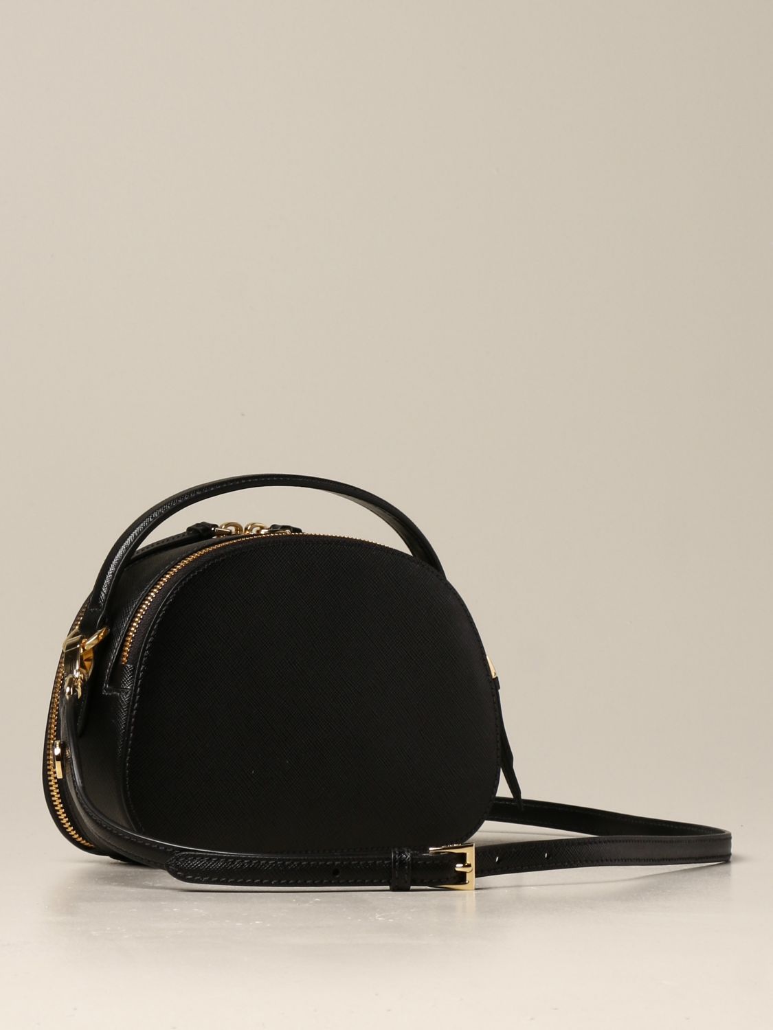 PRADA: Odette bag in saffiano leather - Black  Prada mini bag 1BH123 NZV  online at