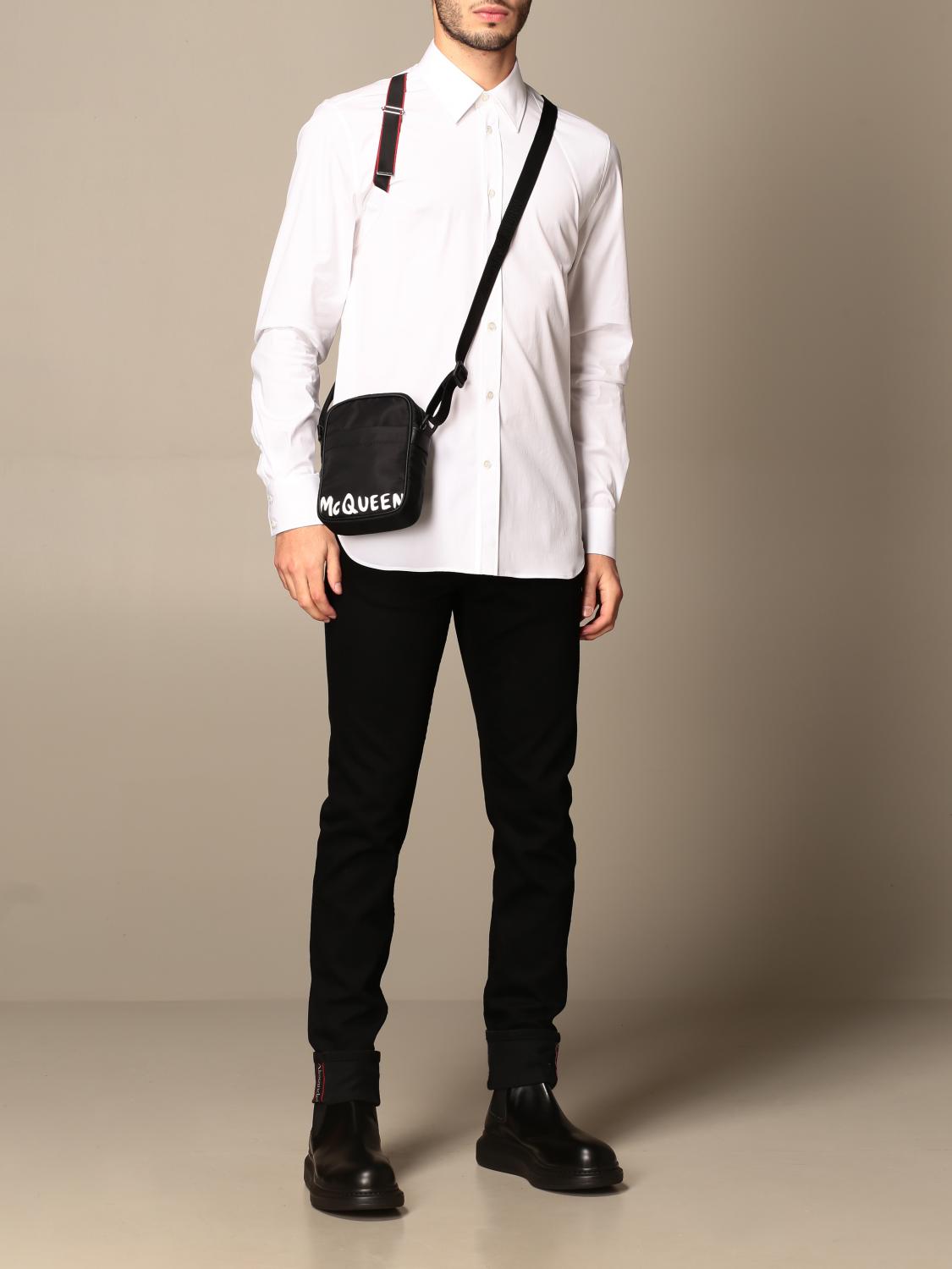 ALEXANDER MCQUEEN: Shirt men - White | Shirt Alexander Mcqueen 615271 ...