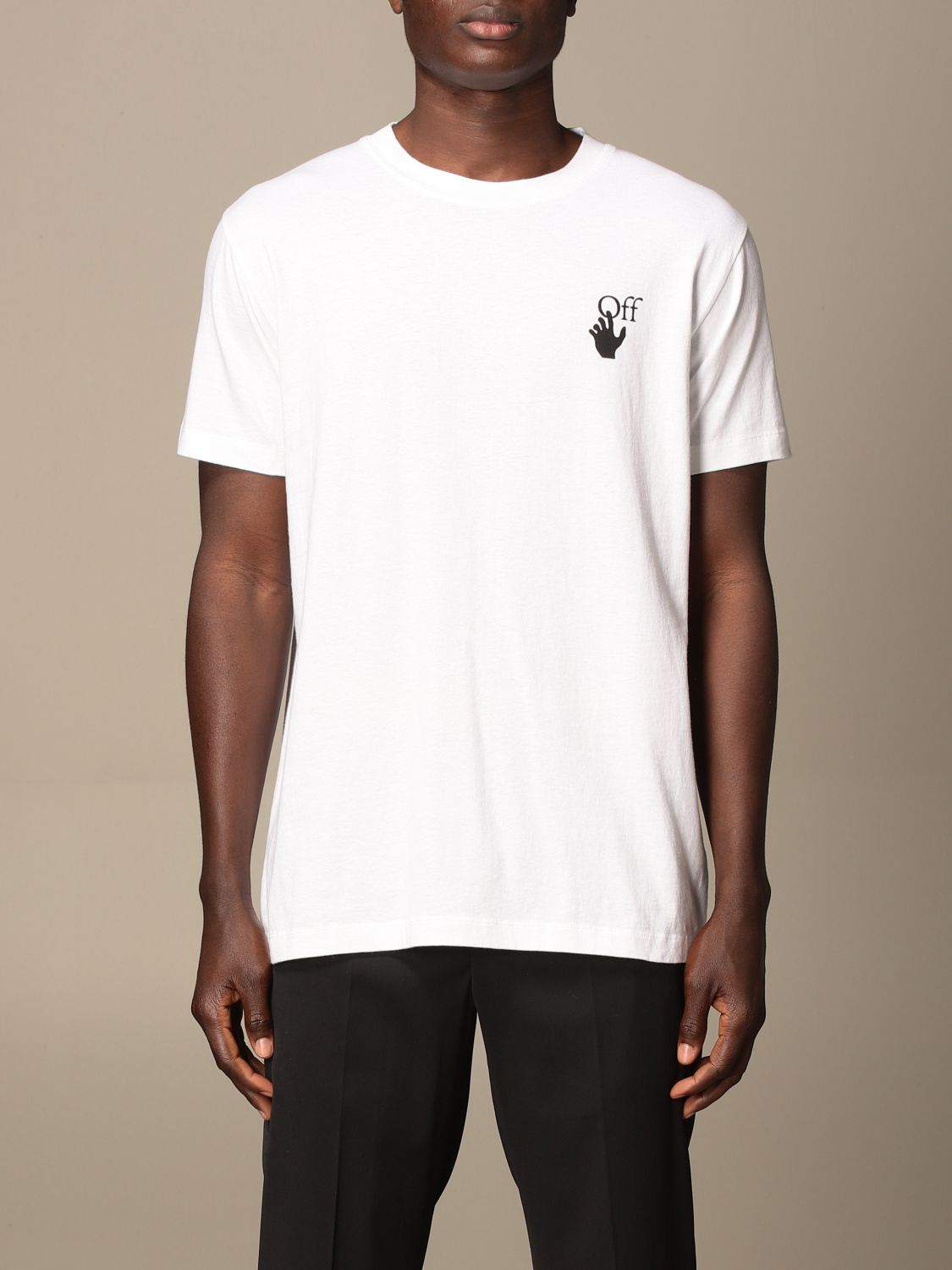 OFF WHITE: cotton t-shirt with back print | T-Shirt Off White Men White ...