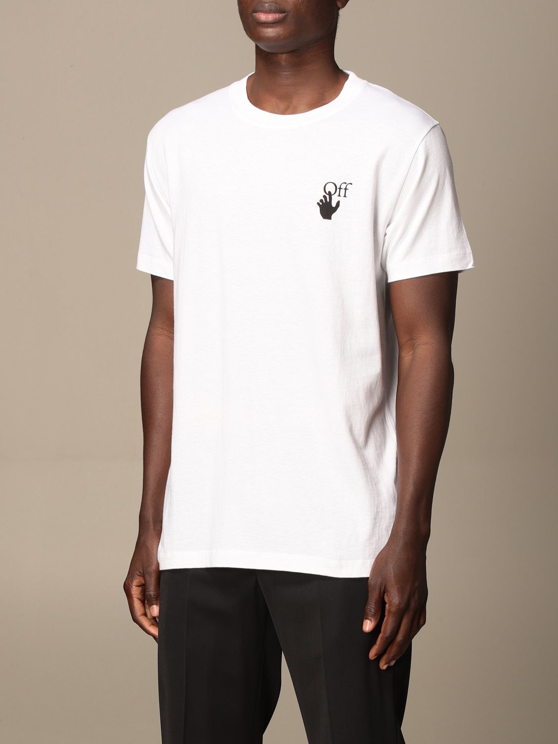 OFF WHITE: cotton t-shirt with back print | T-Shirt Off White Men White ...