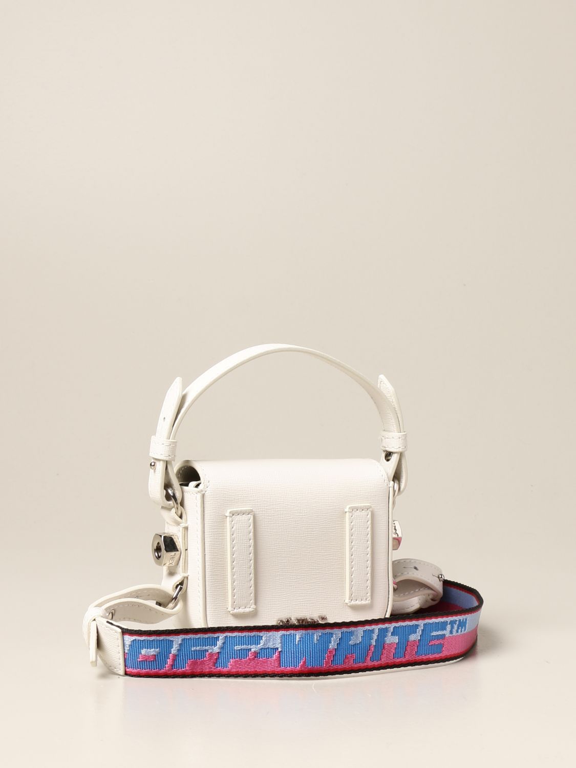 Off-White Black Leather Sculpture Binder Clip Crossbody Bag Off-White