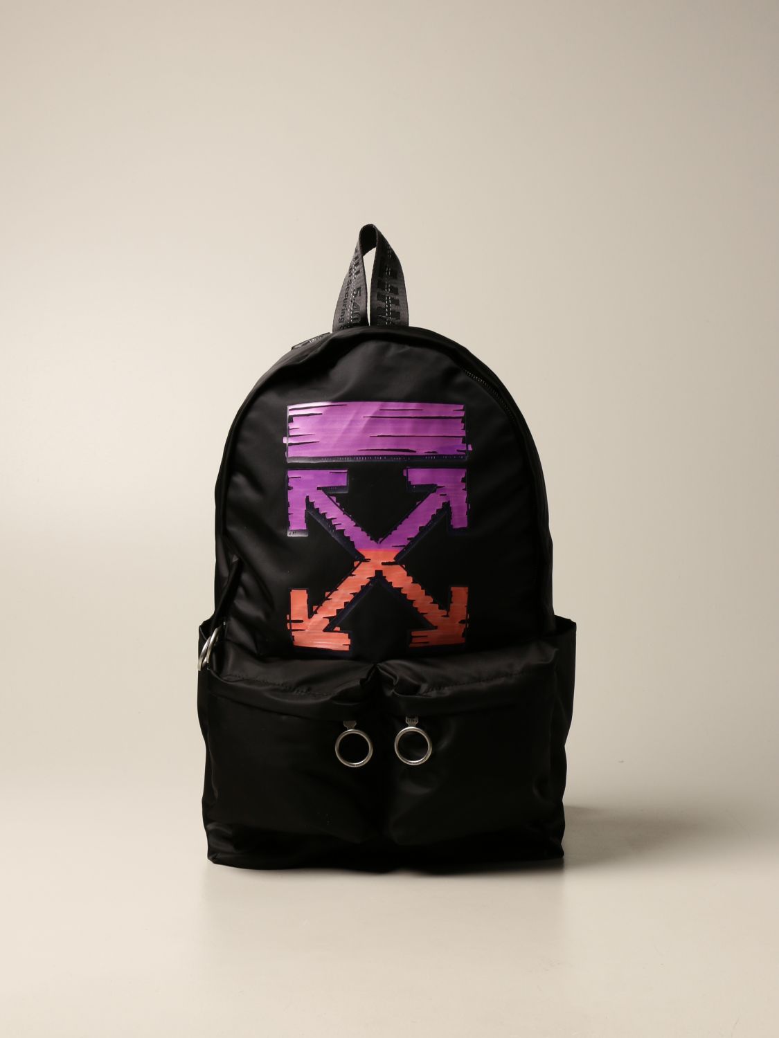 Off-White Kids Arrow logo-print Backpack - Black