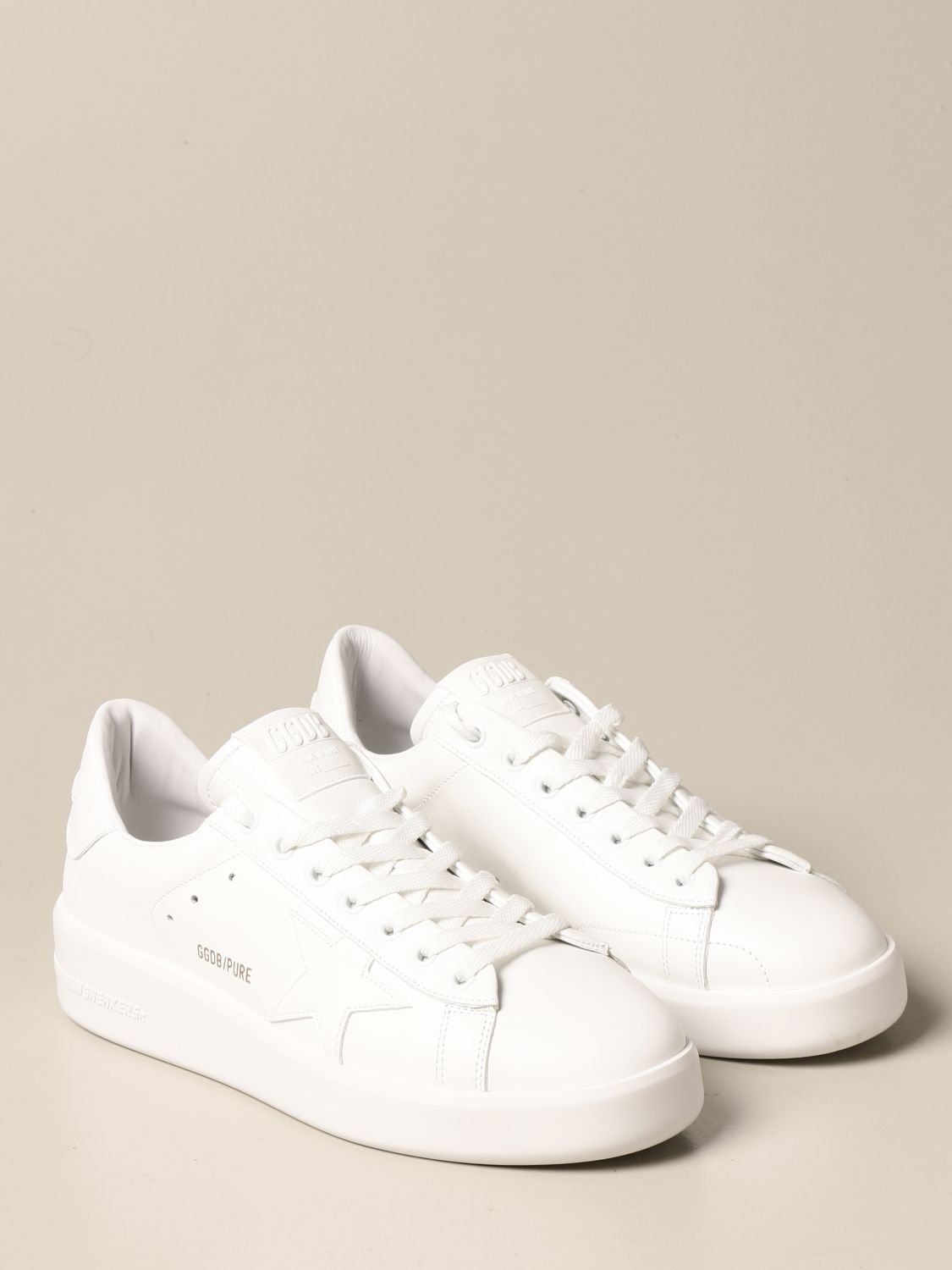 GOLDEN GOOSE: Pure New sneakers in smooth leather - White | Golden ...